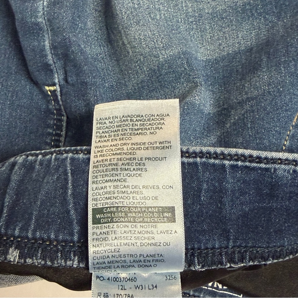 Levi’s Signature Gold Dark Blue Pull On-Skinny Jeans-Mid Rise-Shaping-Size 12L - Picture 8 of 14